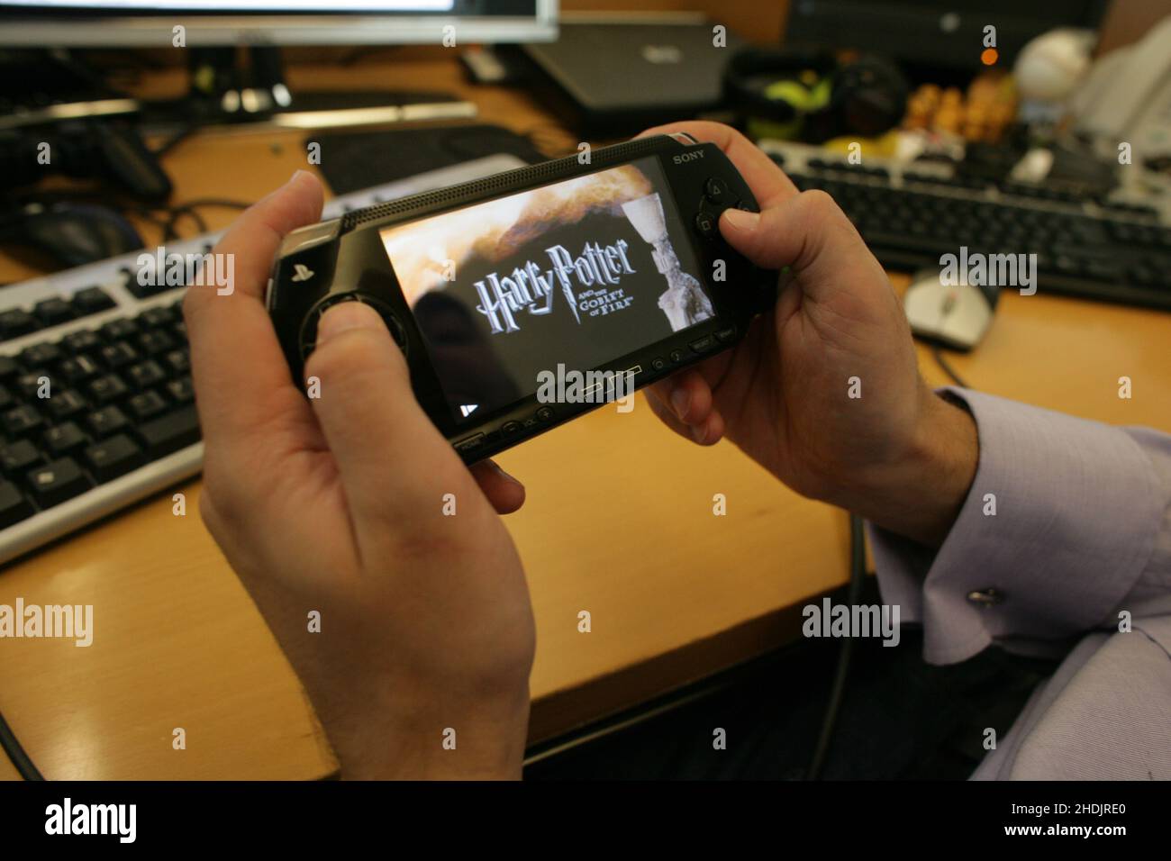 PSP-portabel PlayStation - Harry Potter jeu .Electronic Arts développeur de jeux vidéo étaient responsables de la création des jeux vidéo Harry Potter. Banque D'Images