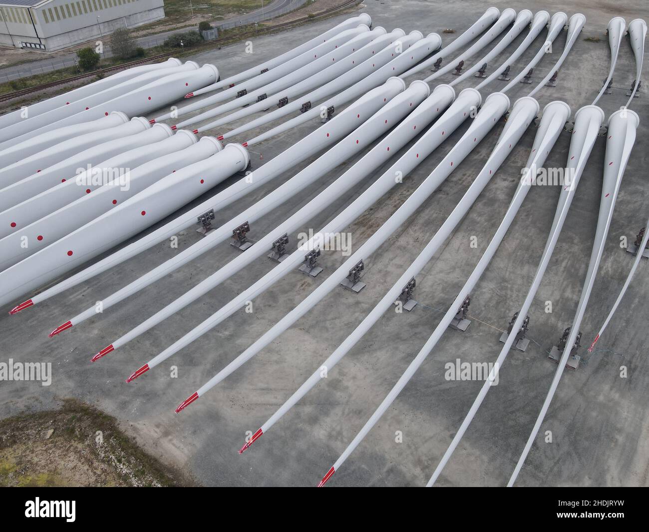 Stockage de la lame de l'éolienne Banque D'Images