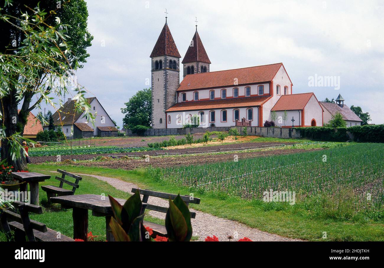 basilique st pierre et paul, île reichenau, basiliques, st pierre et pauls, îles reichenau Banque D'Images