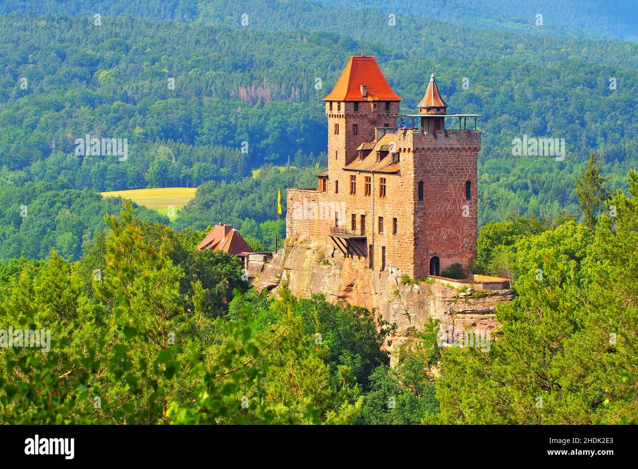 forêt du palatinat, château de berwartstein, forêts du palatinat Banque D'Images