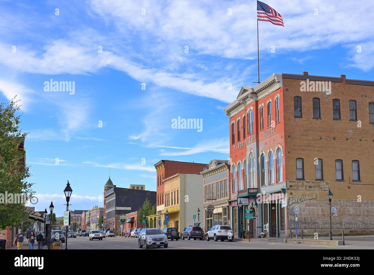 La ville minière historique à 10'000 pieds d'altitude, Leadville CO Banque D'Images