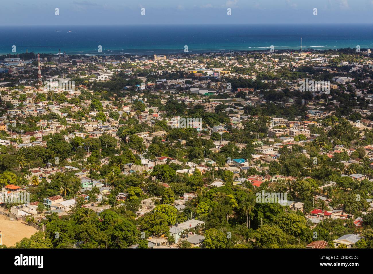 Vue aérienne de Puerto Plata, République dominicaine Banque D'Images