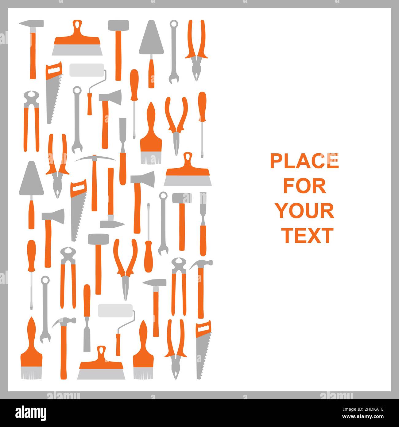Carte de construction et de réparation avec emplacement pour le texte, illustration vectorielle Illustration de Vecteur