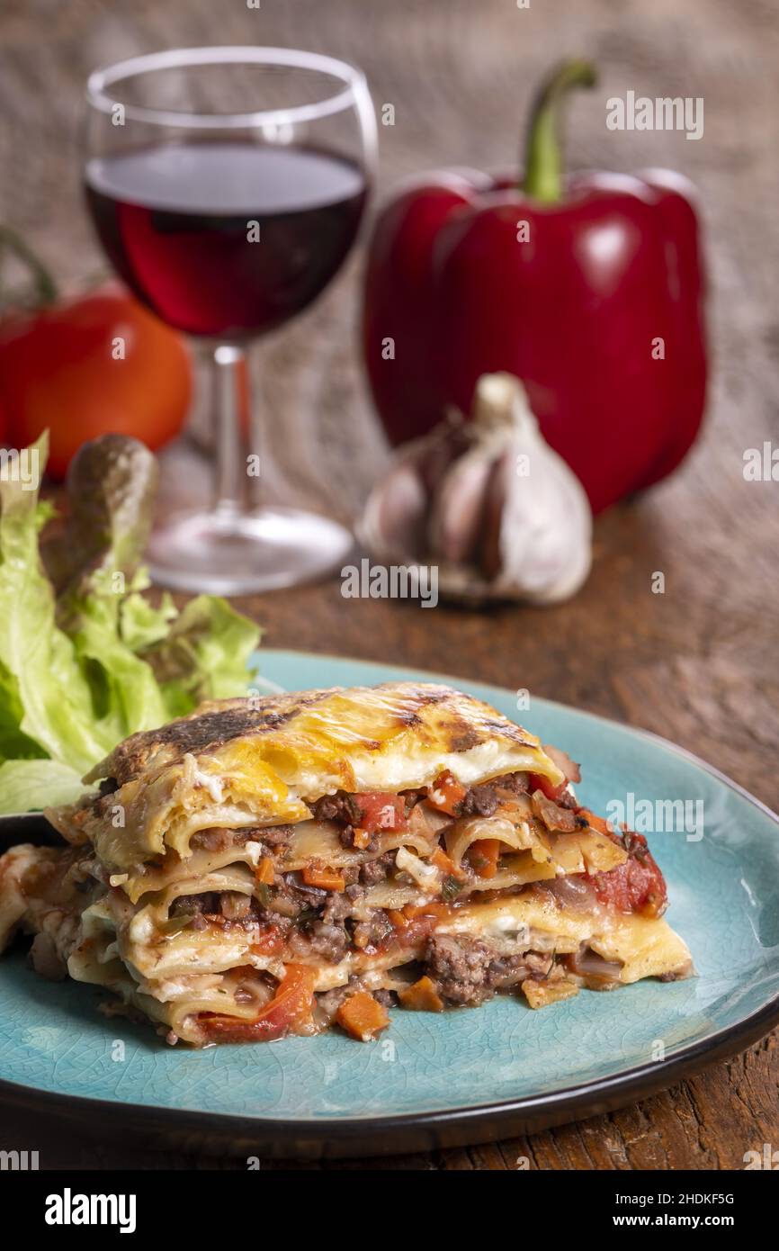 lasagne, ragoût de nouilles, lasagnes, ragoûts, ragoûts de nouilles Banque D'Images