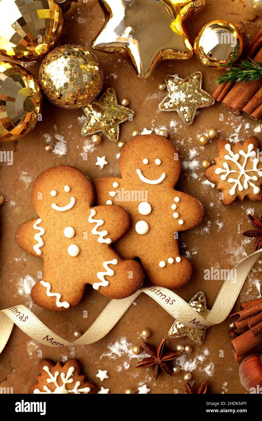 biscuits de noël, homme de pain d'épice, biscuit de noël, hommes de pain d'épice Banque D'Images