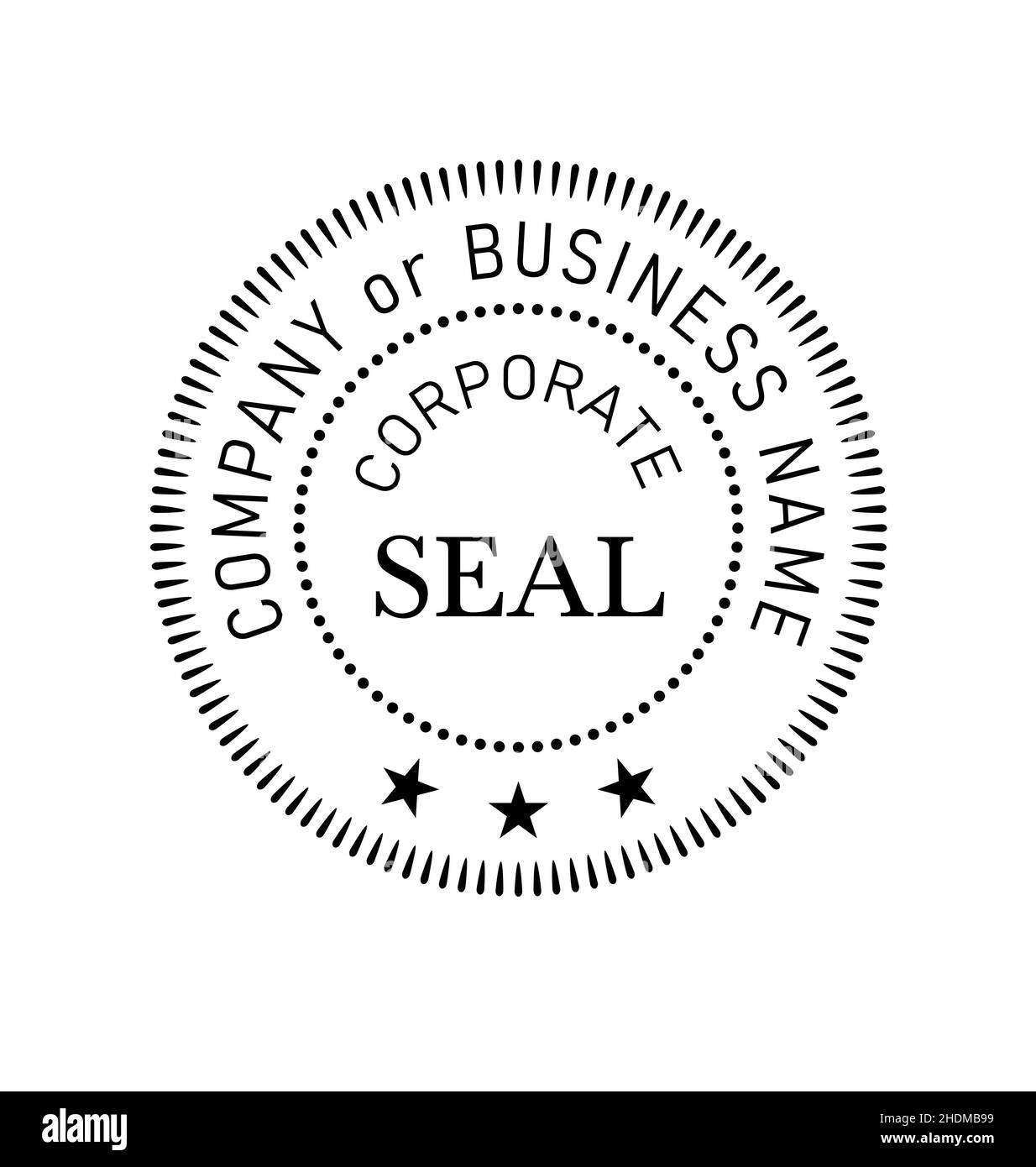Vecteur d'élément de sceau Corporate officiel générique isolé sur fond blanc Illustration de Vecteur