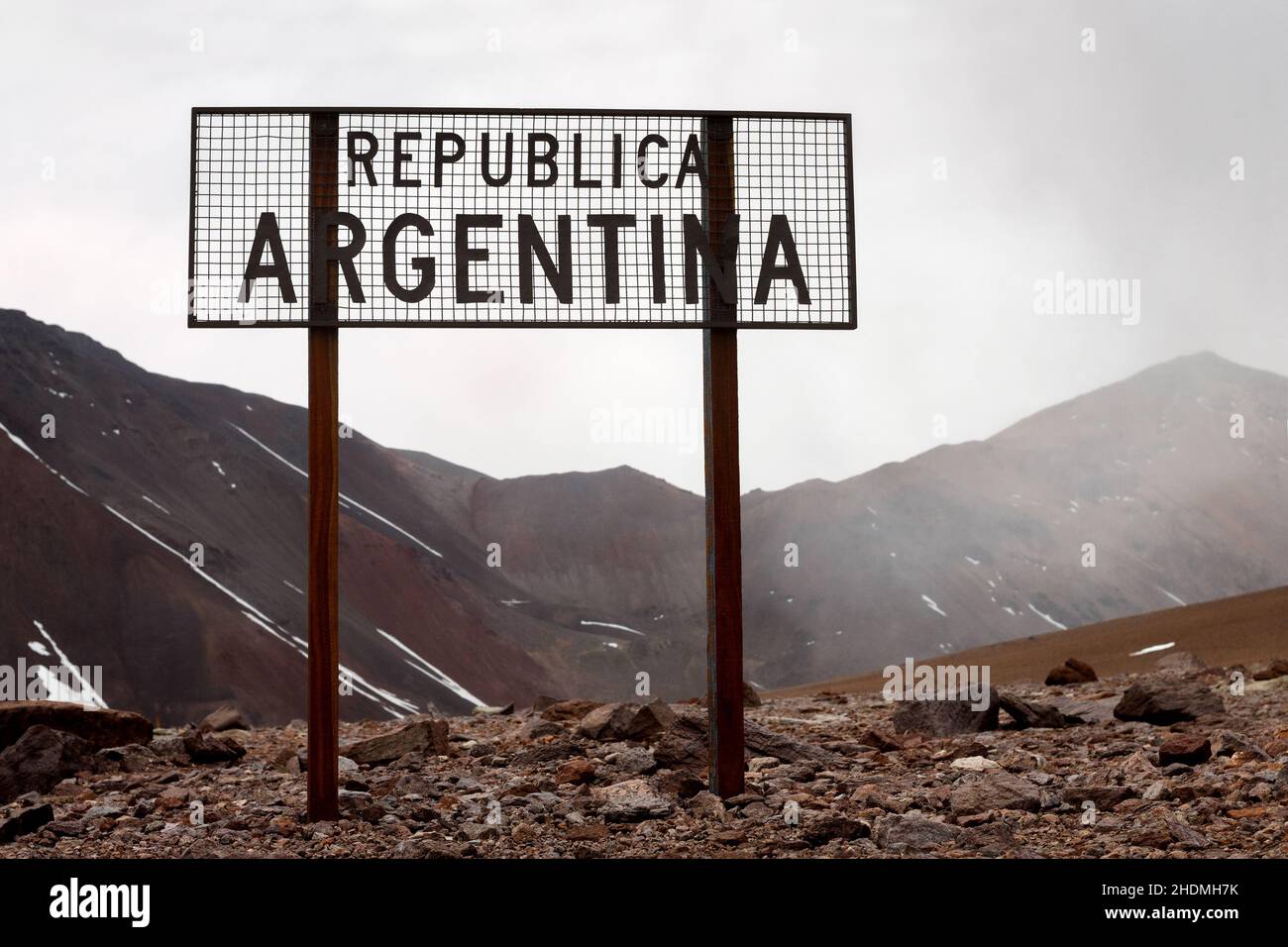 argentine, Col d'Agua Negra, argentinas Banque D'Images