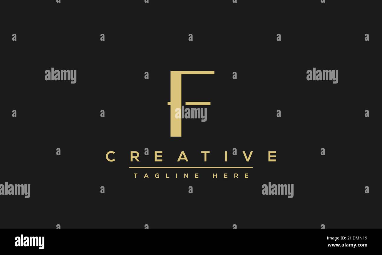 Design moderne unique et créatif lettre F logo, icône vectorielle minimaliste F monogramme FF initiales Illustration de Vecteur