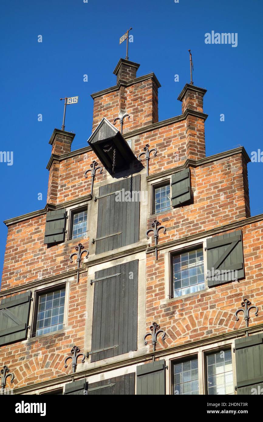 brique gothique, silo, corbie-pignon, briques gothiques, silos,corbie-gables Banque D'Images