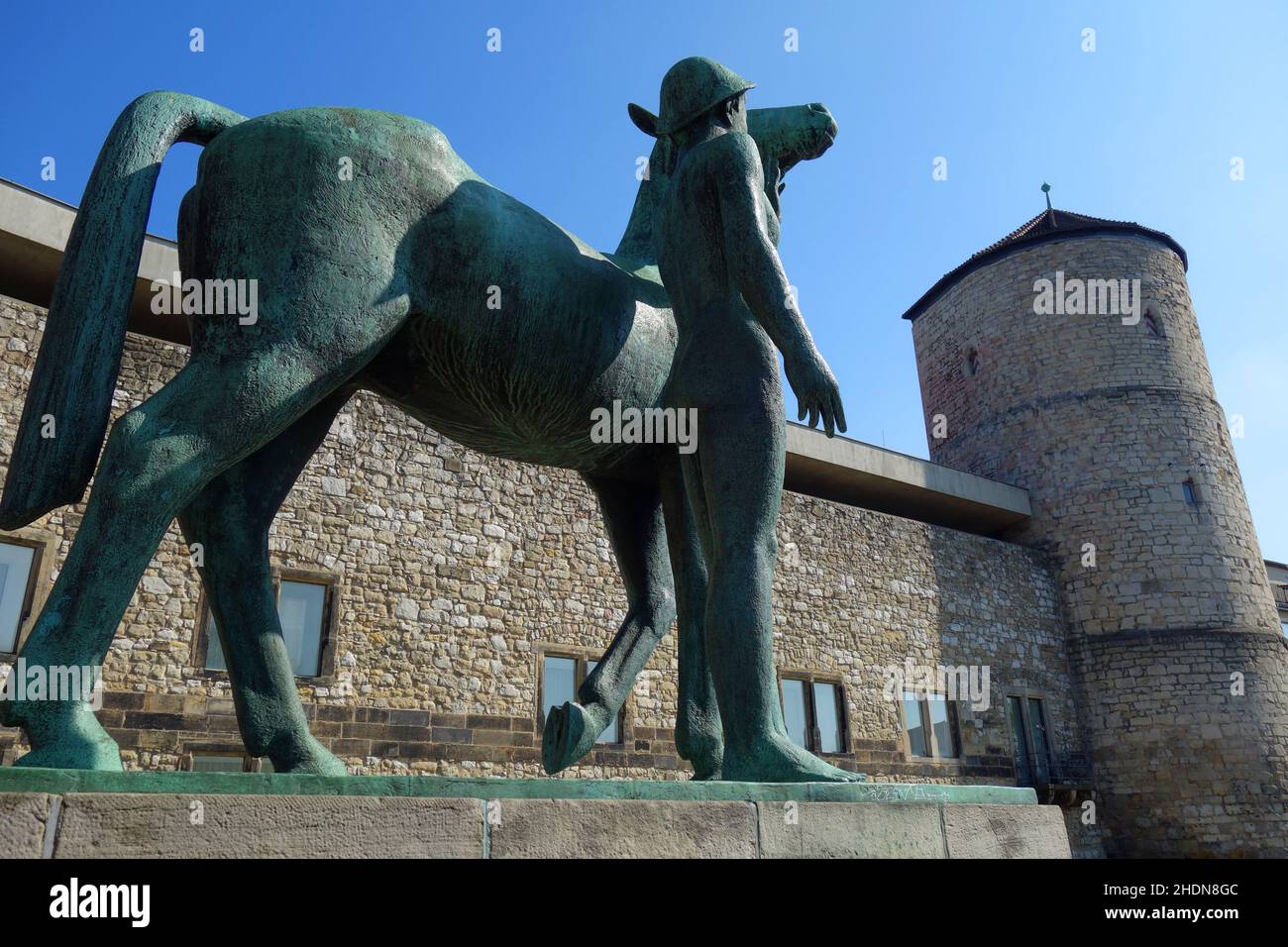 musée historique de hanovre, homme à cheval Banque D'Images