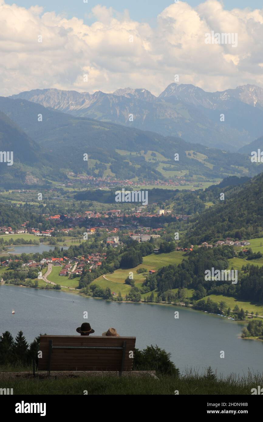 allgau, vue, alpsee, immenstadt, allgaus,vues, vues Banque D'Images allgau, vue, alpsee, immenstadt, allgaus,vues, vues Banque D'Images