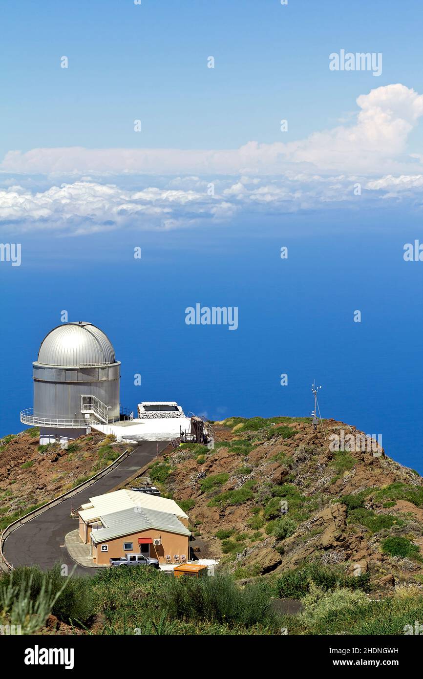 astronomie, observatoire, observatoire de la roque de los muchachos, astronomes, observatoires, observatorium, observatoires de la roque de los muchachos Banque D'Images