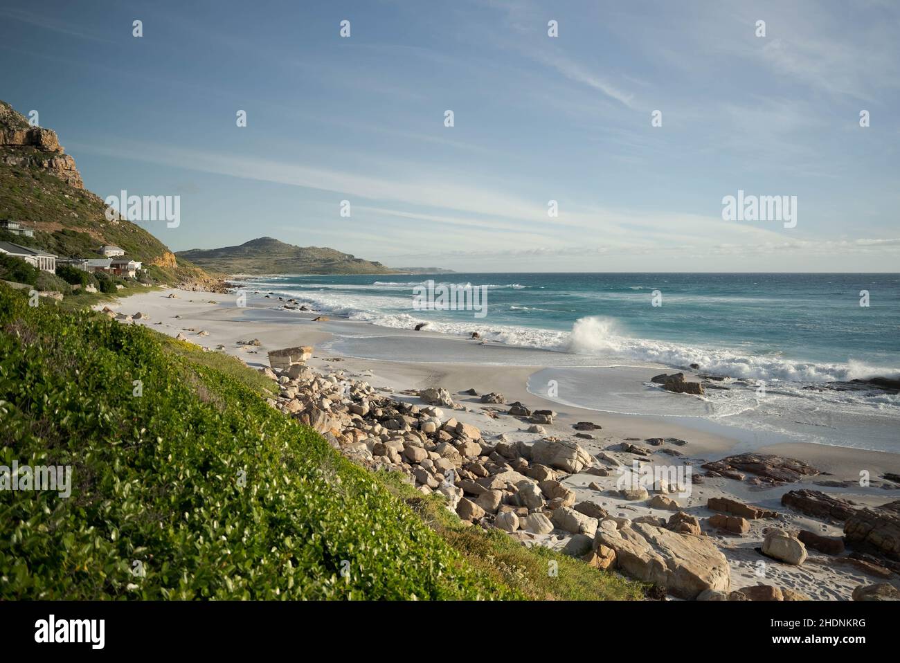 Belle vue sur la plage rocheuse de Misty Cliffs Cape Town, Afrique du Sud Banque D'Images