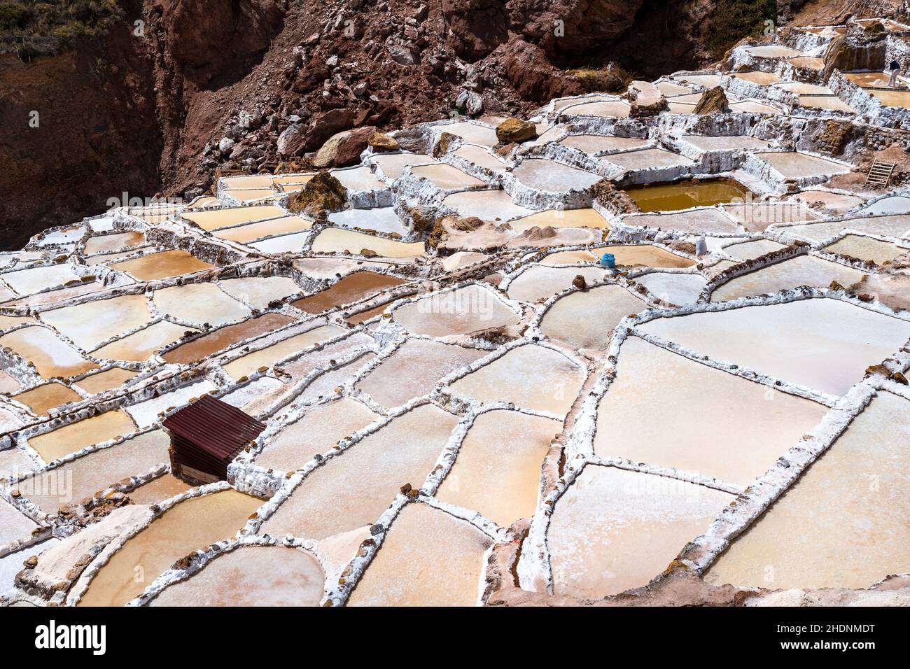 Mines de sel de Maras au Pérou Banque D'Images
