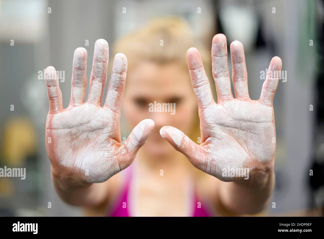 entraînement sportif, femmes athlètes, magnésie, exercice, exercice,athlètes – femmes Banque D'Images