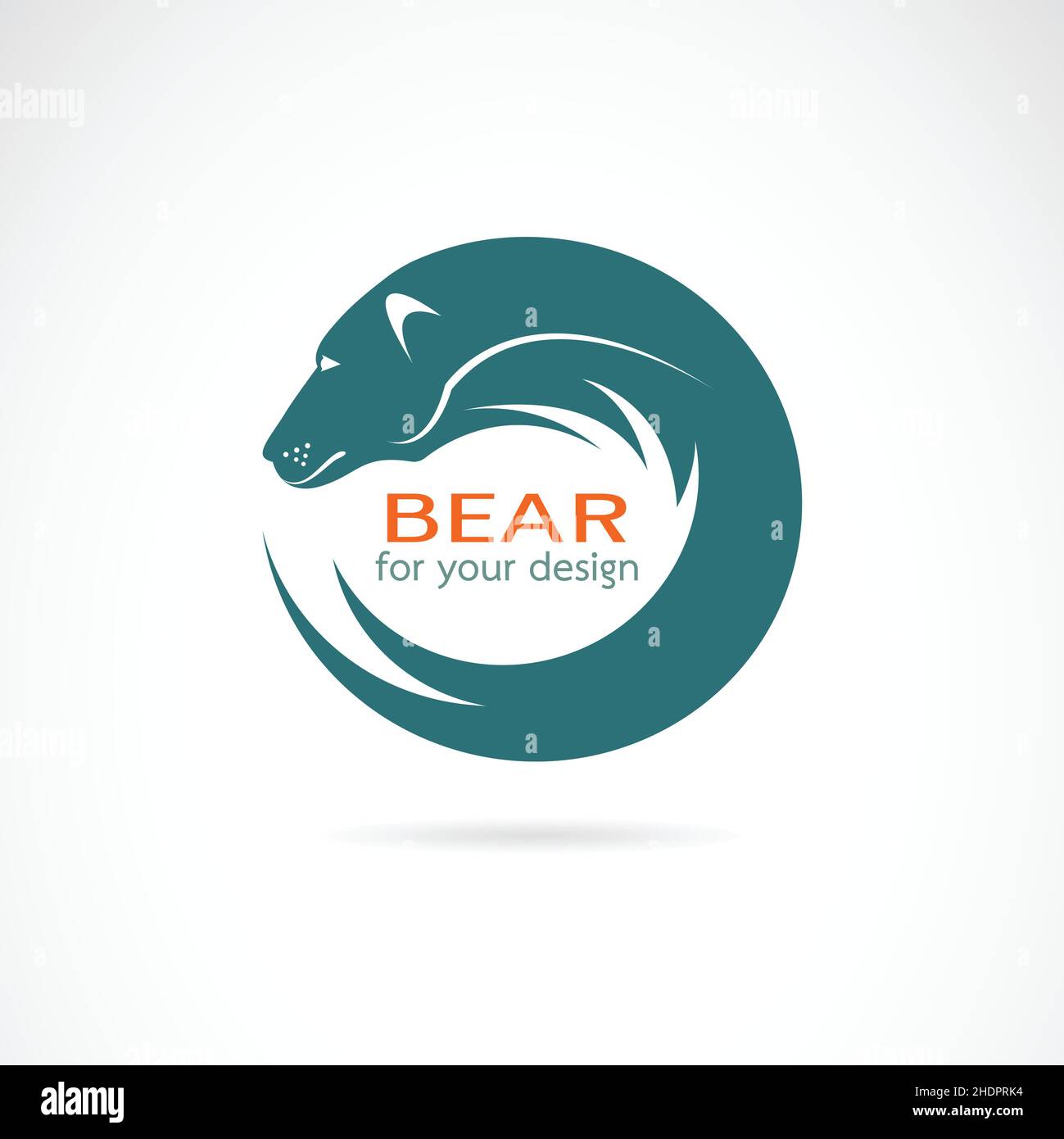 Motif d'ours sur fond blanc.Illustration vectorielle superposée facile à modifier. Illustration de Vecteur