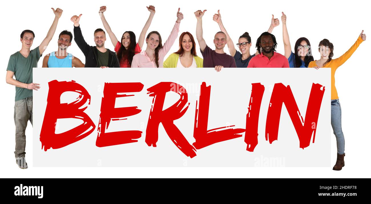 les gens, berlin, jeunes, multiculturels, les peuples,youngs, multiculturales Banque D'Images