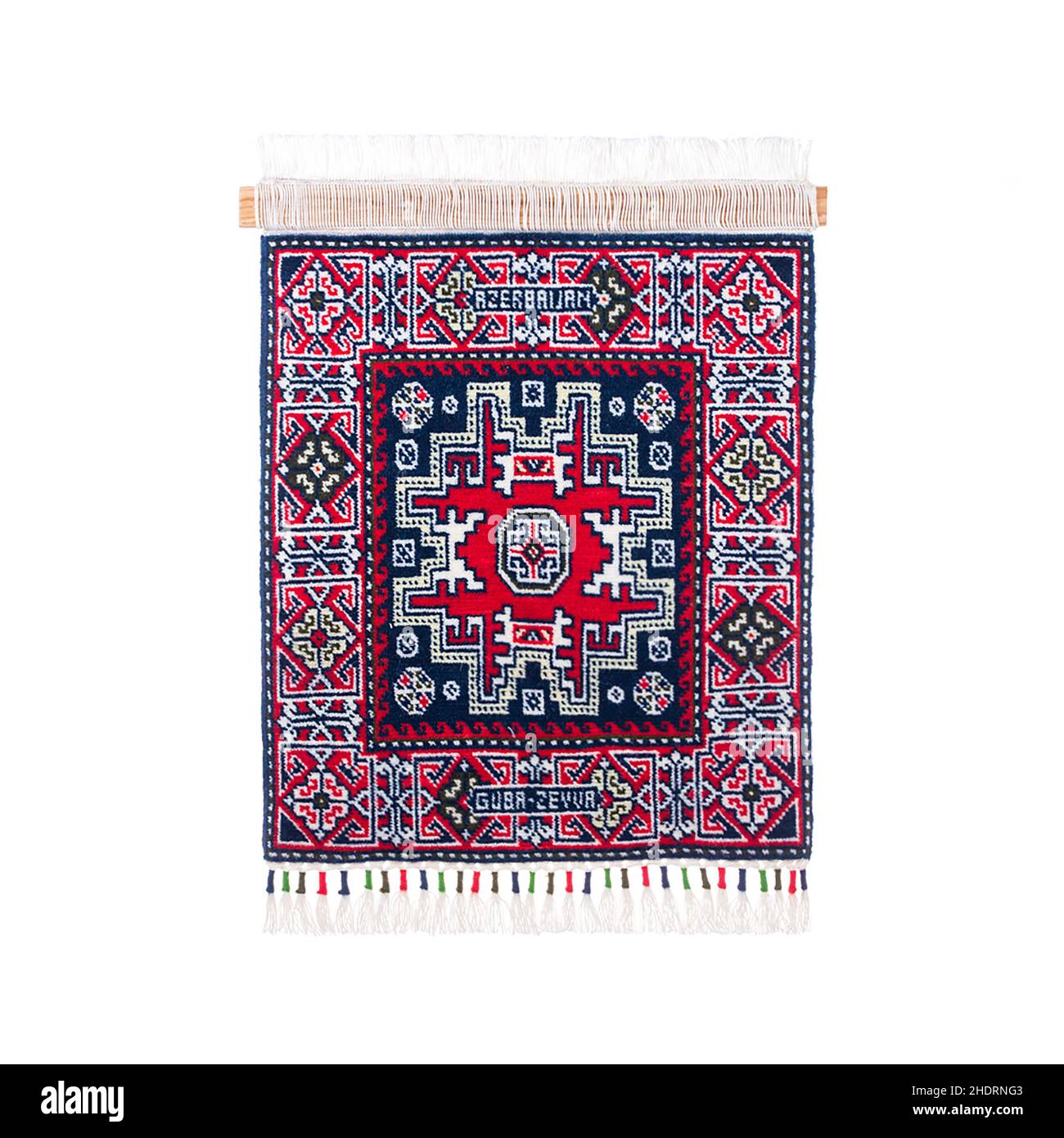 Tapis persan illustré design original, texture tribale. Banque D'Images