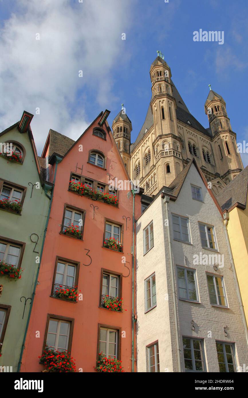 vieille ville, cologne, brut st martin, vieilles villes, eaux de cologne,st. brut martins Banque D'Images