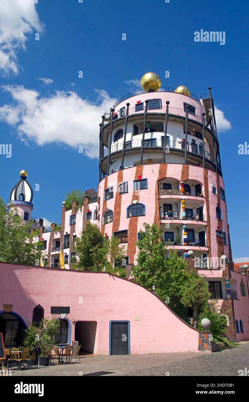 magdebourg, maison d'eau de la caise, grüne zitadelle, magdeburgs Banque D'Images