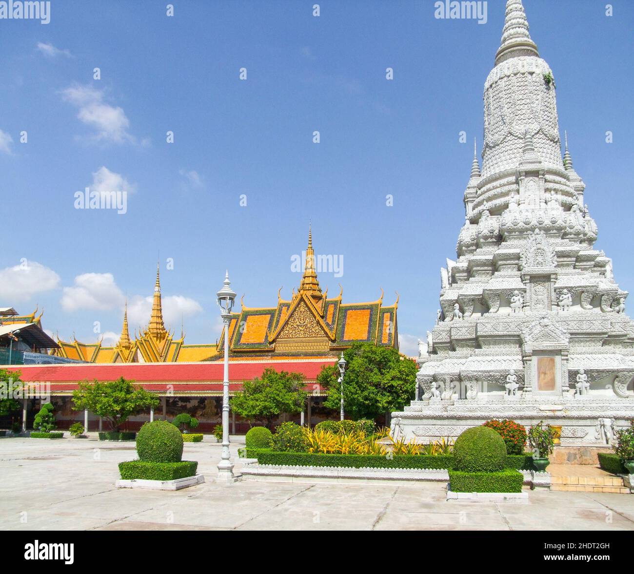palais royal, phnom penh, palais royaux, phnom penhs Banque D'Images