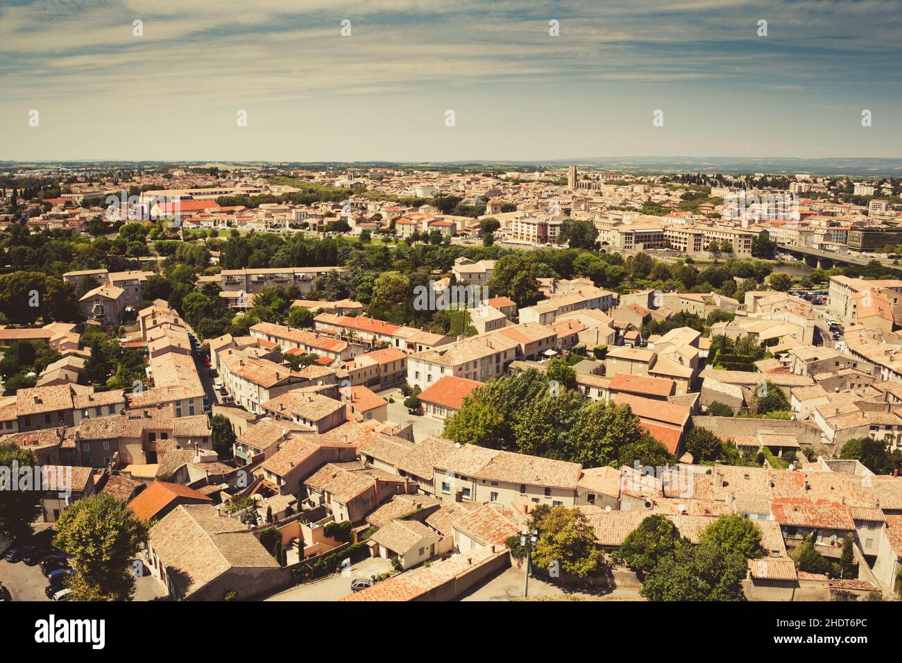 vue sur la ville, carcassonne, vues sur la ville, cocassonnes Banque D'Images