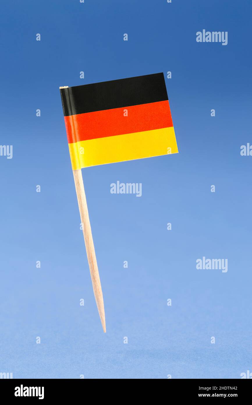 drapeau de l'allemagne, brochette, partycker, drapeaux de l'allemagne, brochettes,fêtards Banque D'Images