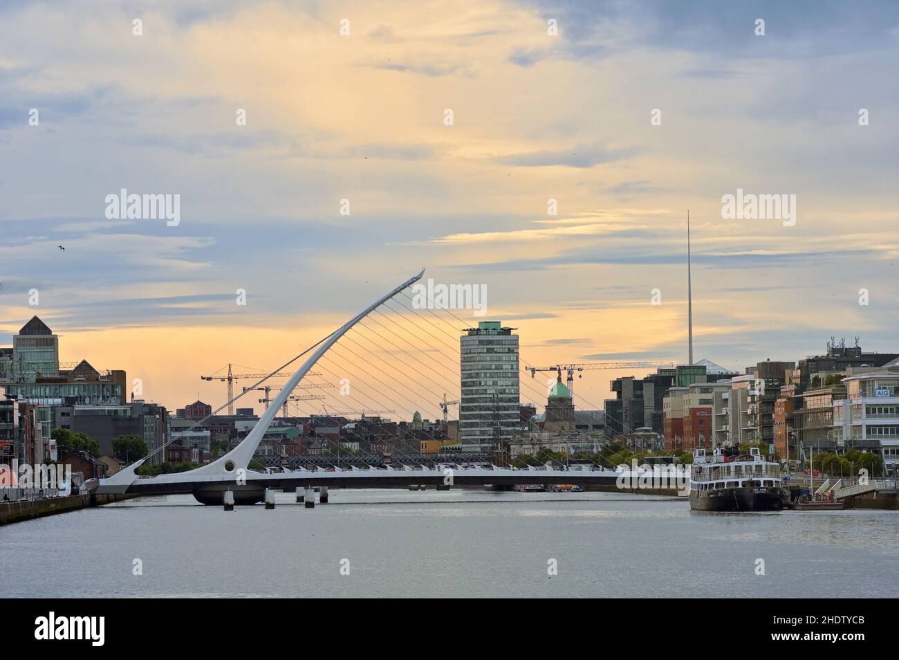 dublin, pont samuel beckett, dublins Banque D'Images