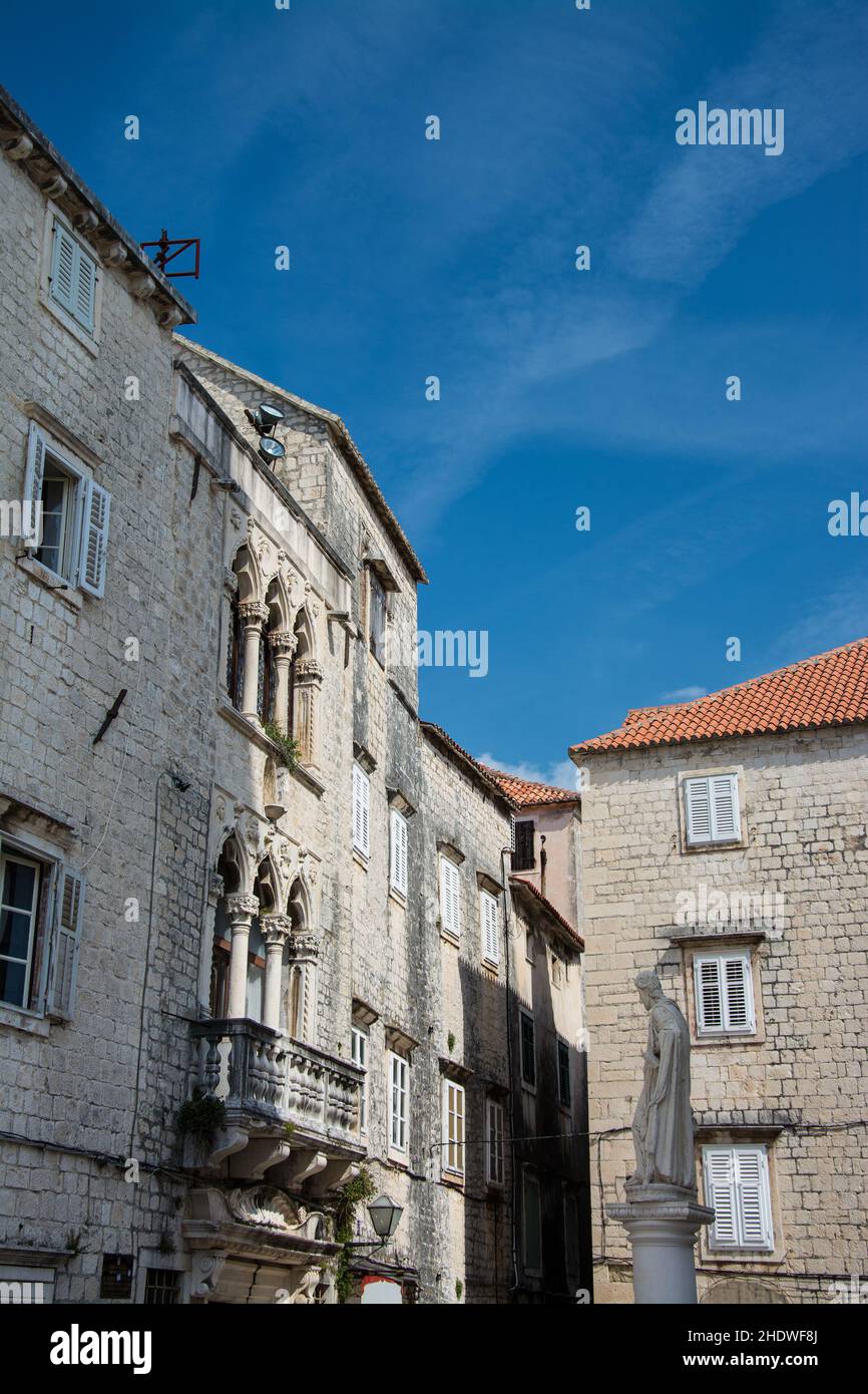 maison, trogir, maisons, trogirs Banque D'Images