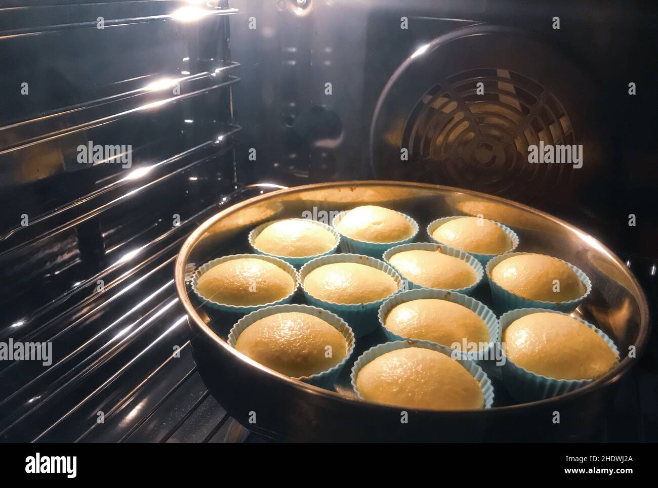 cuisson, four, cupcake, fours, cuisinière,poêles, petits gâteaux Banque D'Images