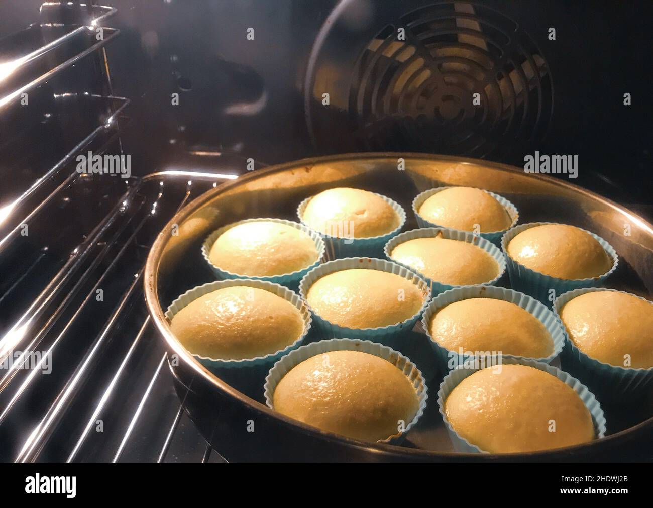 cuisson, four, cupcake, fours, cuisinière,poêles, petits gâteaux Banque D'Images