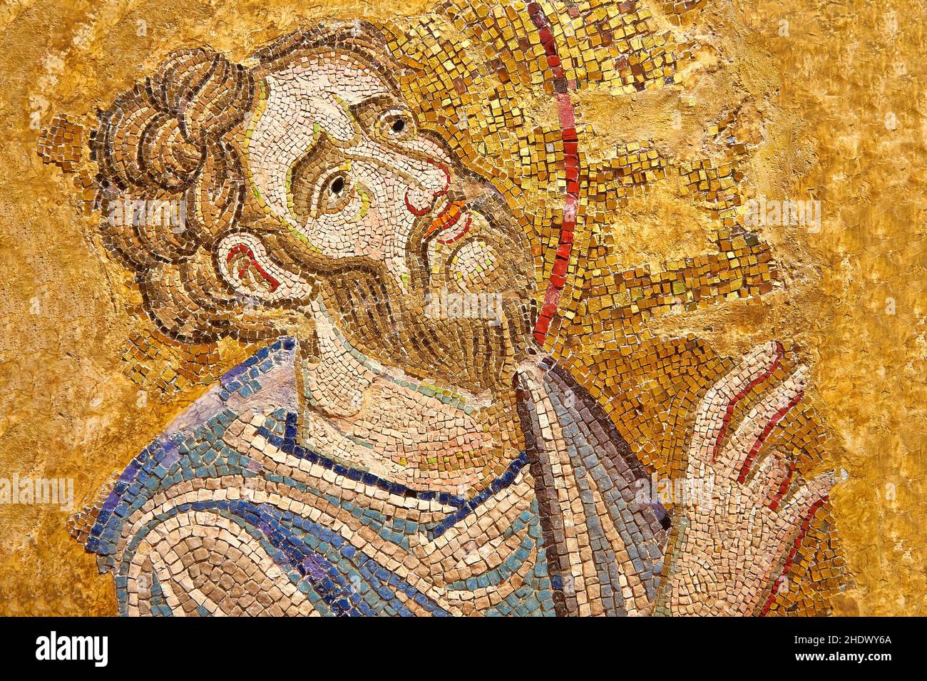 Mosaïque de St Barthélemy de ' Saint Barthélémy baptise en Inde'. Basilique San Marco ( la Basilique St Marc ) Venise, Italie Banque D'Images