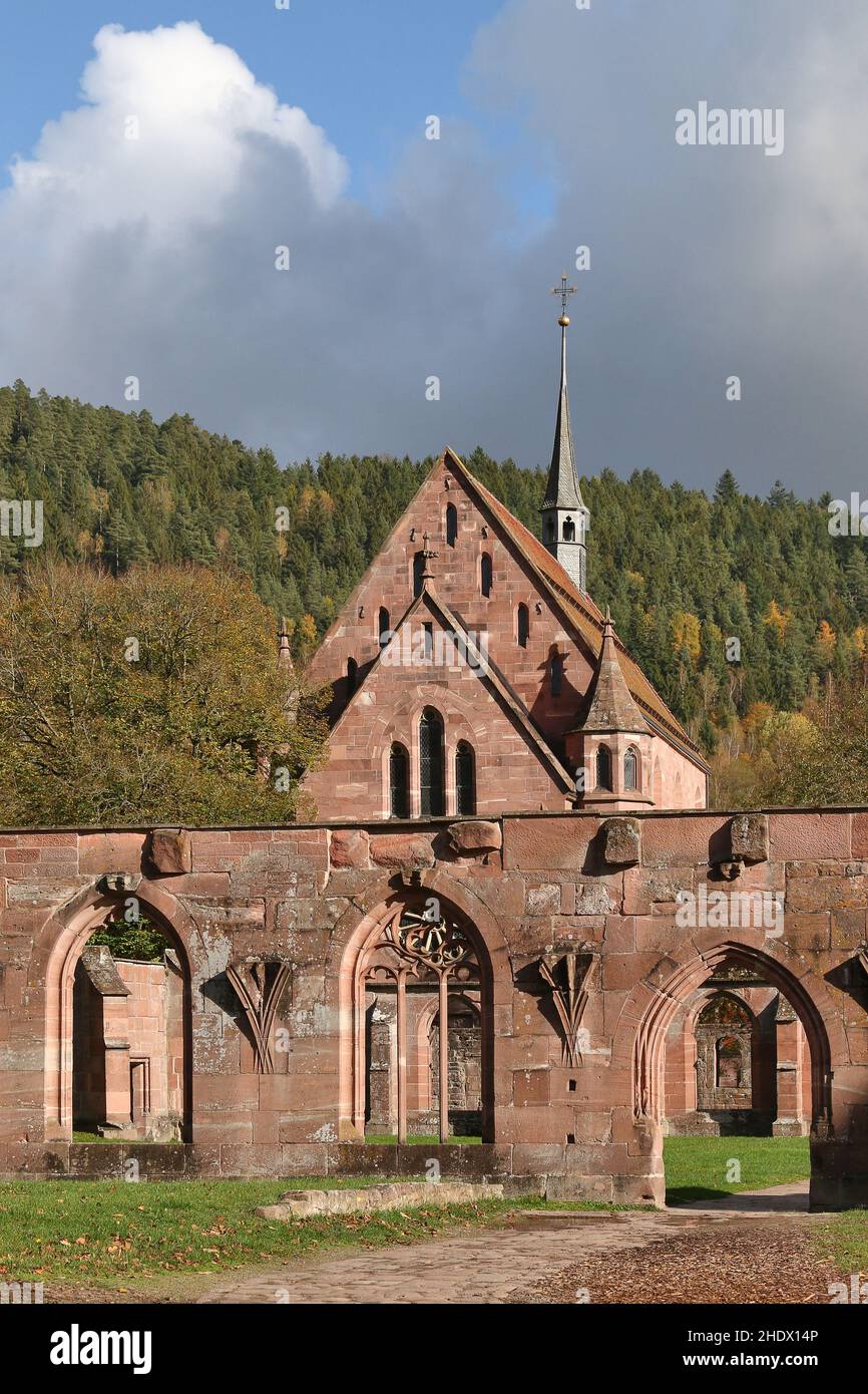 cloître, hirsau, monastère, chapelle, cloîtres,hirsaus, monastères, chapelles Banque D'Images
