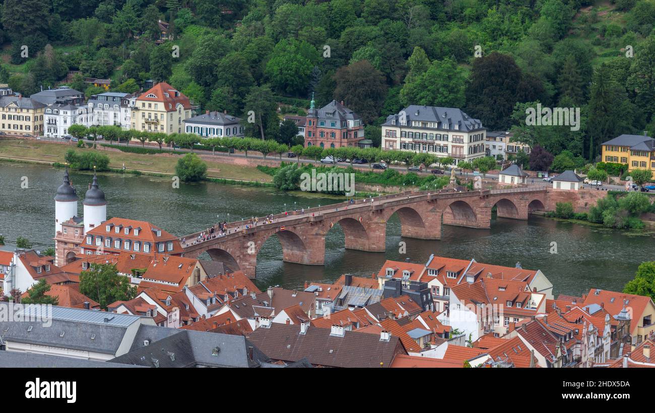 heidelberg, karl theodor-bridge, vieux pont, heidelbergs, karl-theodor-bridges,vieux ponts Banque D'Images