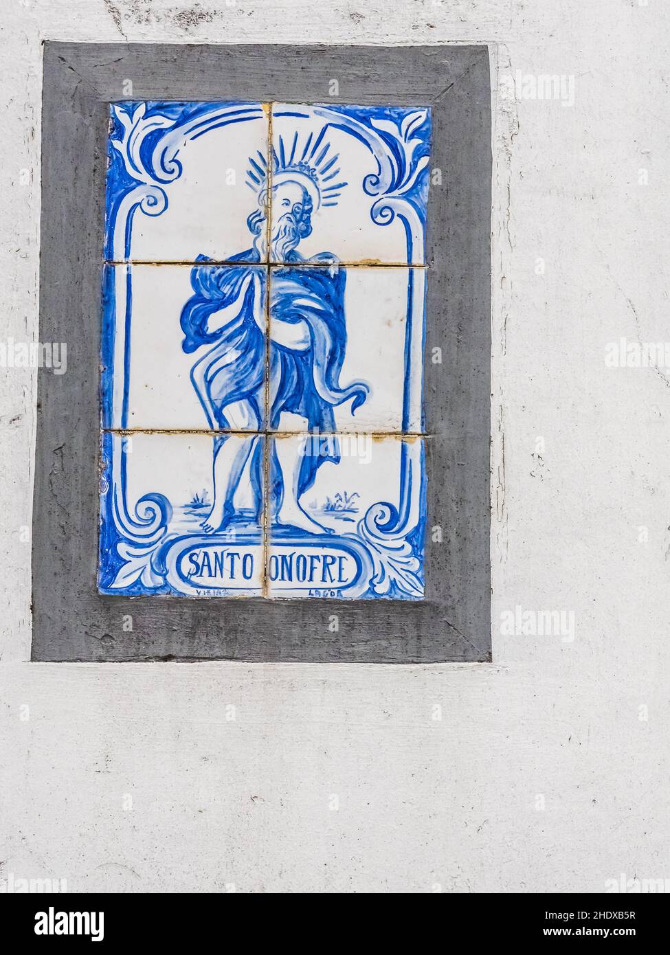 image sainte, azulejos, santo onofre, images saintes Banque D'Images