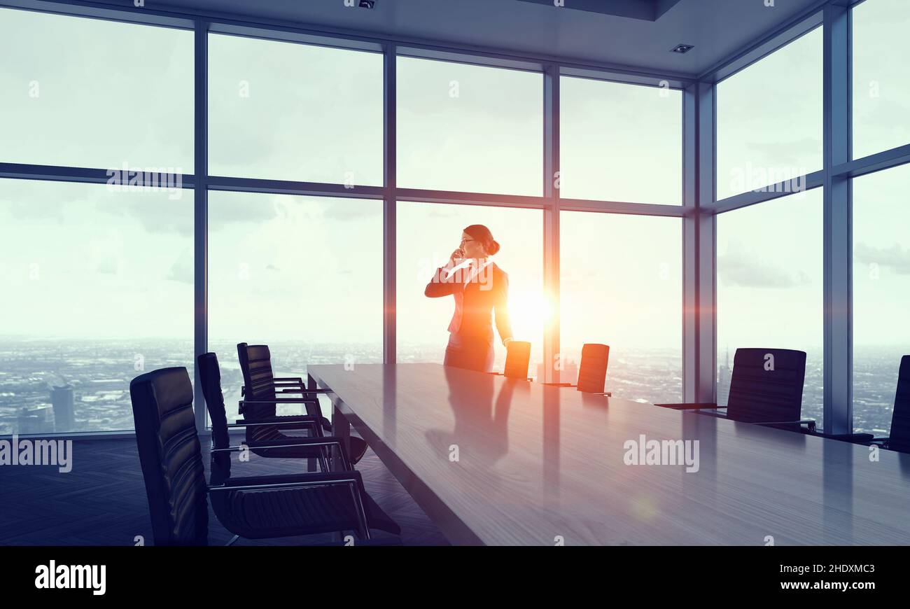 femme d'affaires, salle du conseil, directeur général, patron, femmes d'affaires,cadre, cadres, dirigeant, dirigeants, responsable,salles de conseil, salle de réunion, gestion Banque D'Images