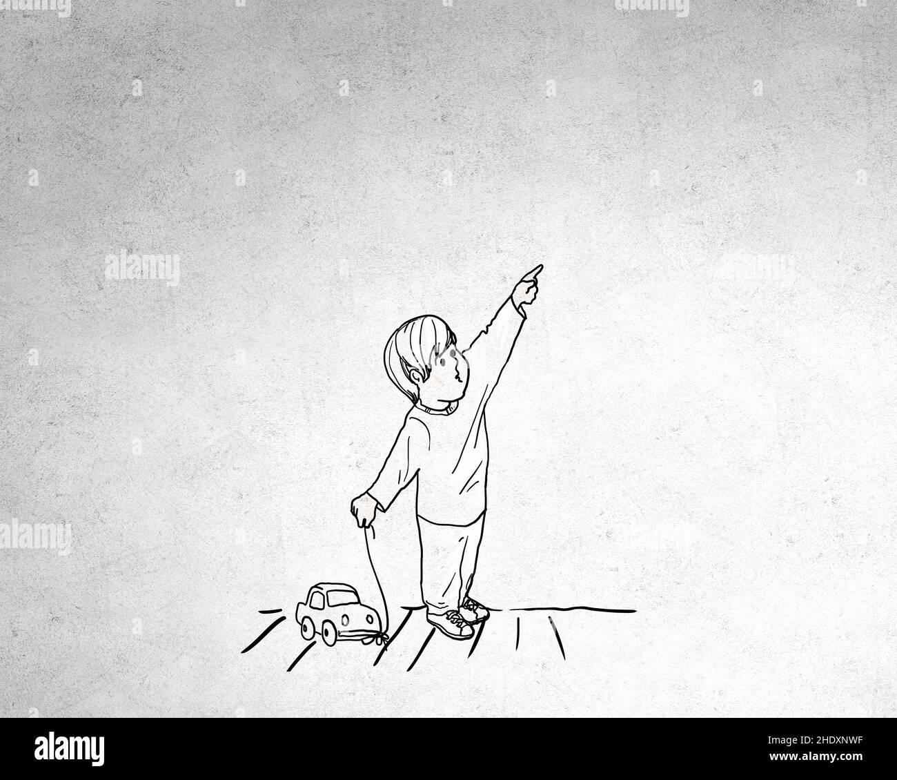 tout-petit, illustration, voiture-jouet, bébé, enfants en bas âge,tout-petits, illustrations, voitures jouets Banque D'Images