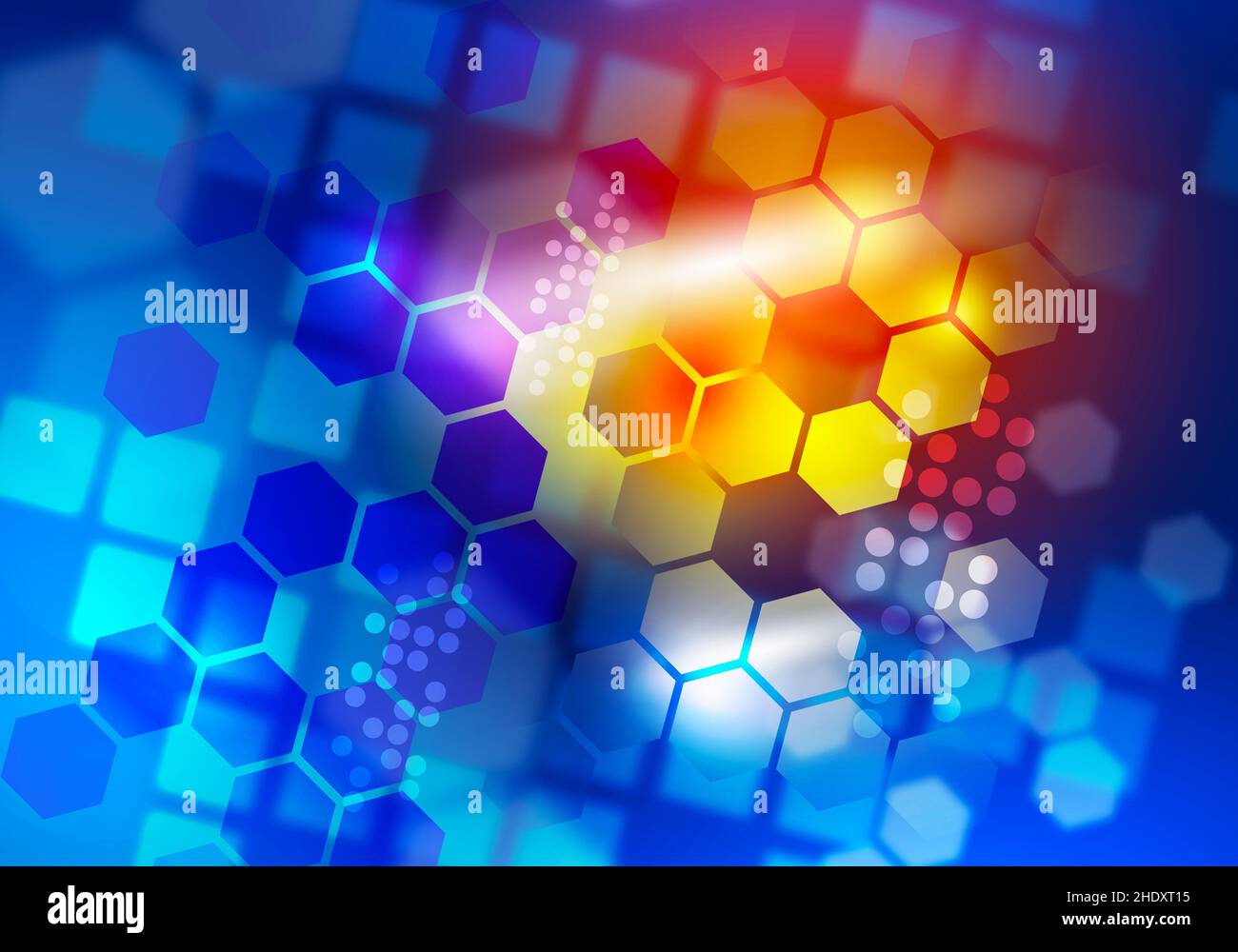 futuriste, virtuel, motif nid d'abeille, futuristique, virtuel,motifs nid d'abeille Banque D'Images