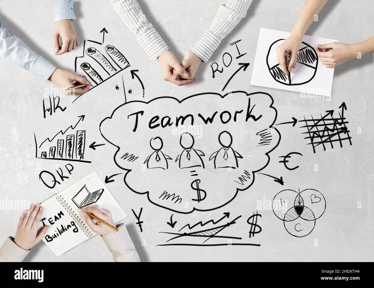 travail d'équipe, coopération, teamworks, collaboration, contribuer,coopérations, partenariat, partenariats Banque D'Images