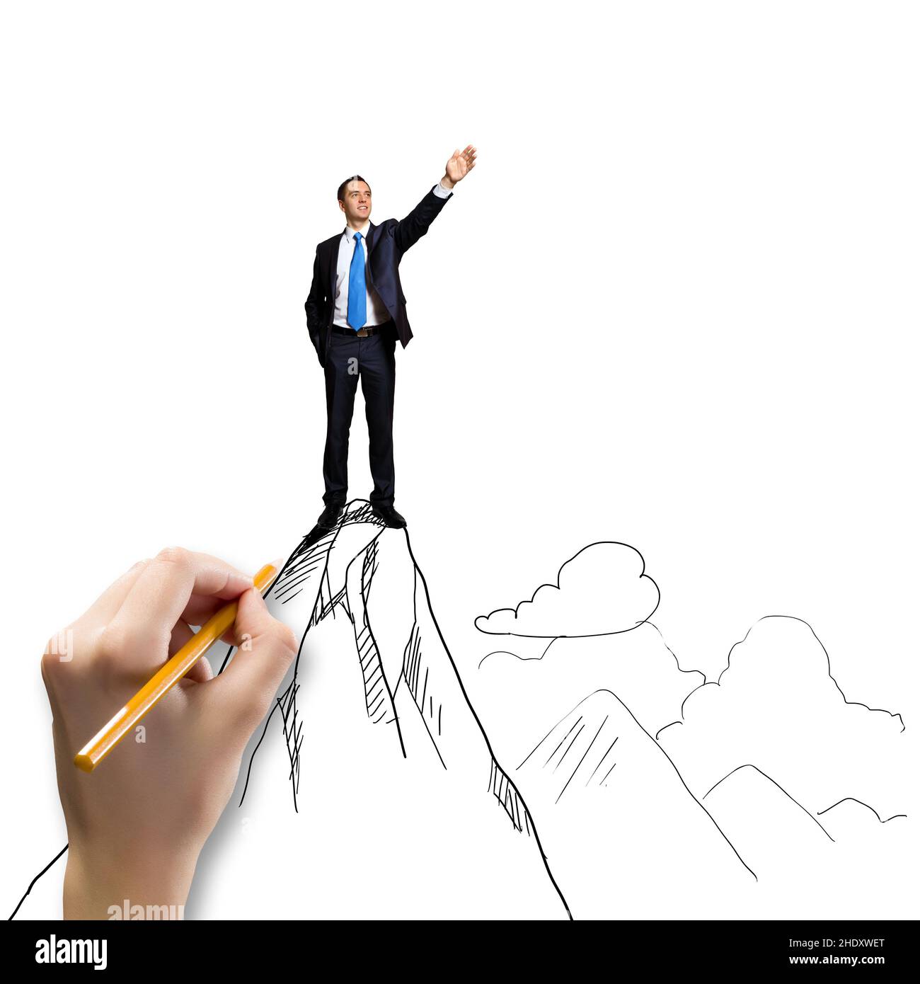 carrière, gagnant, sommet de montagne, escalade, carrières,gagnants, pics, grimpent Banque D'Images