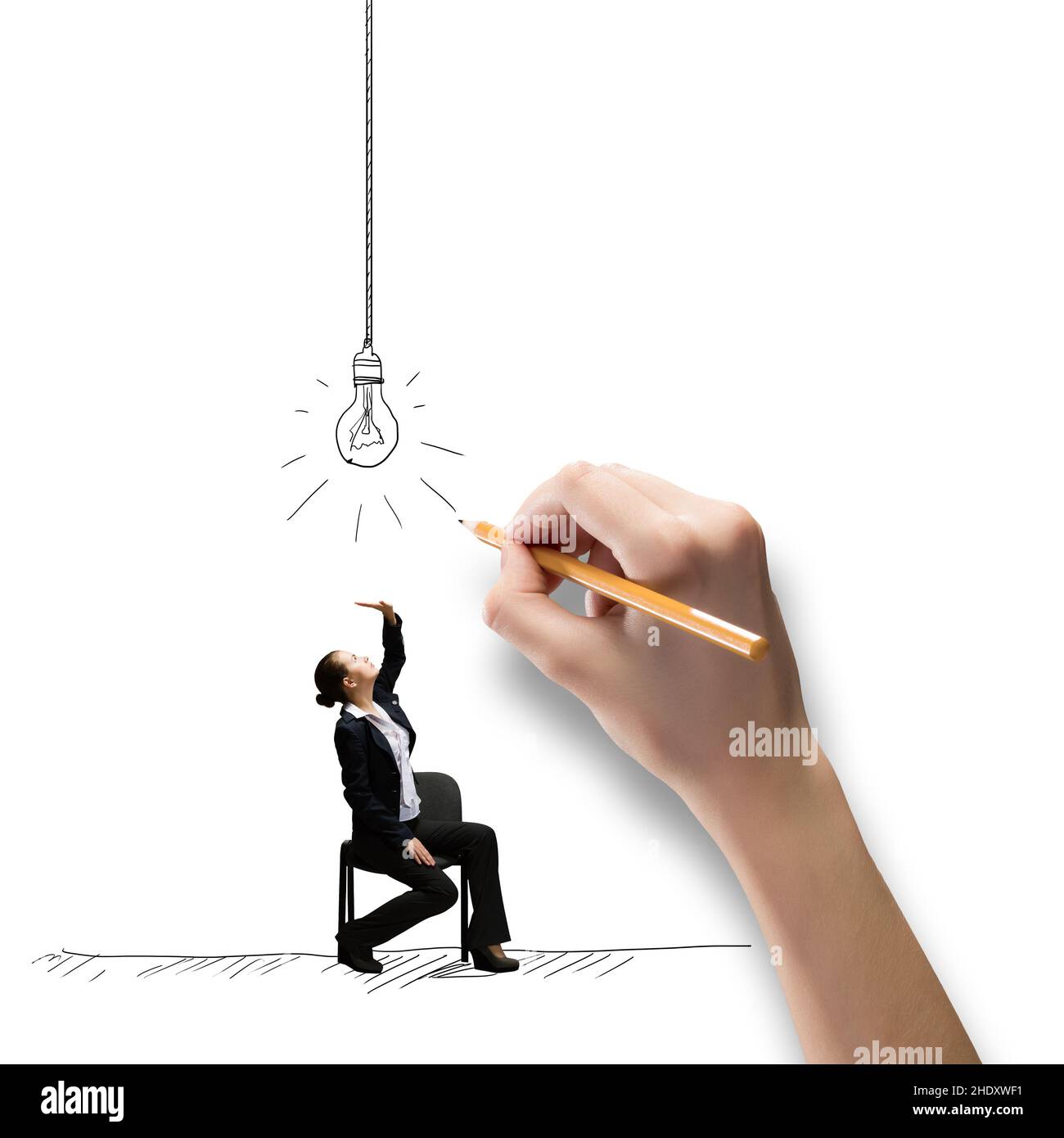 femme d'affaires, idées, idée, éblouie, patron,femmes d'affaires, cadres, cadres, dirigeants, dirigeants,directeur, brainstorming, éblouit Banque D'Images