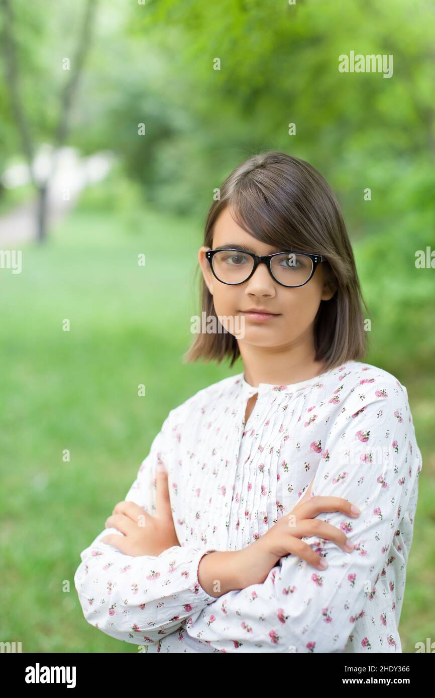 fille, lunettes, filles, lunettes, lunettes,lunettes Banque D'Images