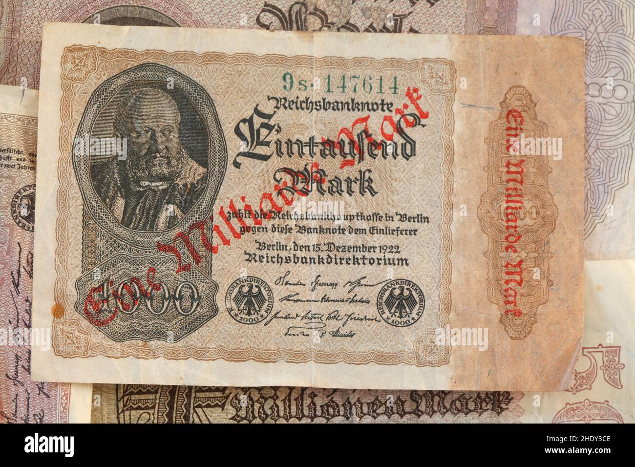 billet de banque, inflation, reichsmark allemand, billets de banque, billets de banque,inflations, les reichsmarks allemands Banque D'Images