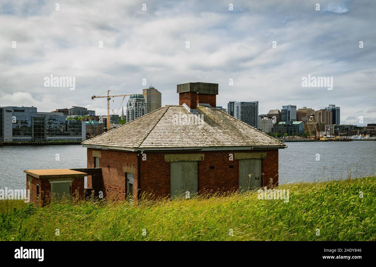 logements des officiers mariés, sur l'île georges, à halifax, en nouvelle-écosse Banque D'Images