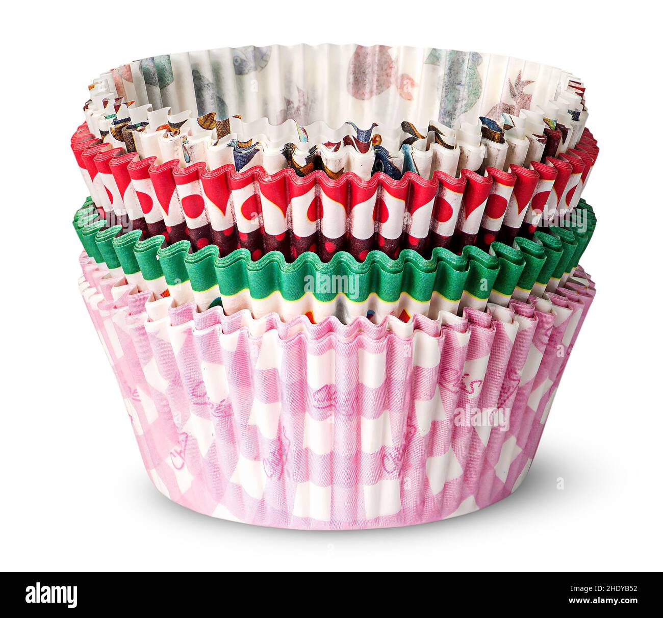 moules à muffins en papier multicolores, moules à muffins en papier, moules à muffins en papier multicolores Banque D'Images