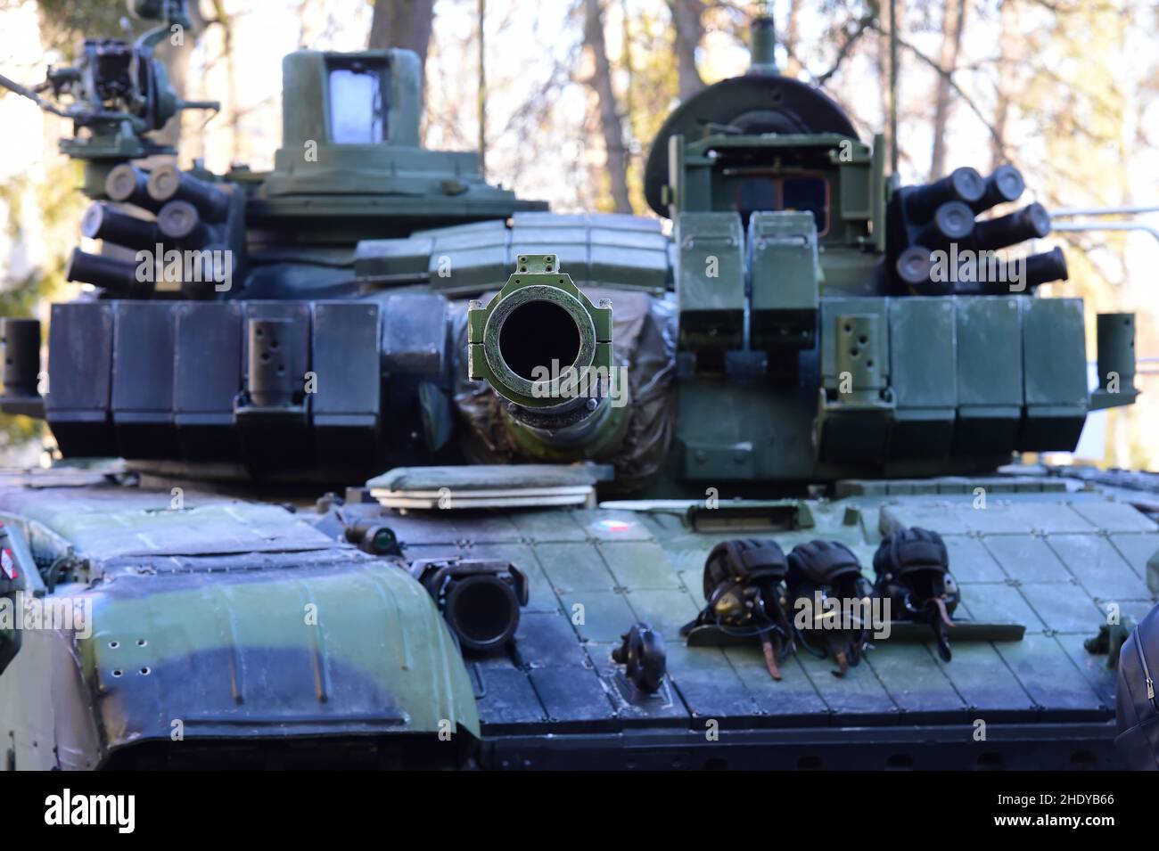 Hranice, République tchèque.07th janvier 2022.Tank T-72 M en 71st bataillon mécanisé à Hranice près de Prerov, République tchèque, le 7 janvier 2022 lors de la visite du nouveau ministre tchèque de la Défense, Jana Cernochova.Crédit : Ludek Perina/CTK photo/Alay Live News Banque D'Images