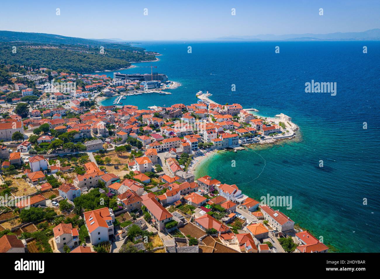 Postira, île de Brač Banque D'Images