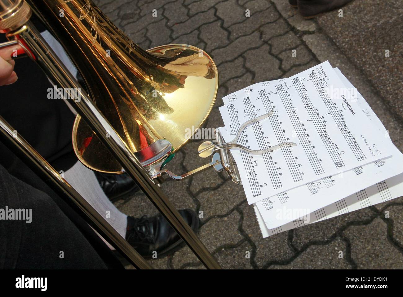 bande en laiton, bande de marcage, trombone, bandes en laiton, bandes de marcage,trompettes, trombones Banque D'Images