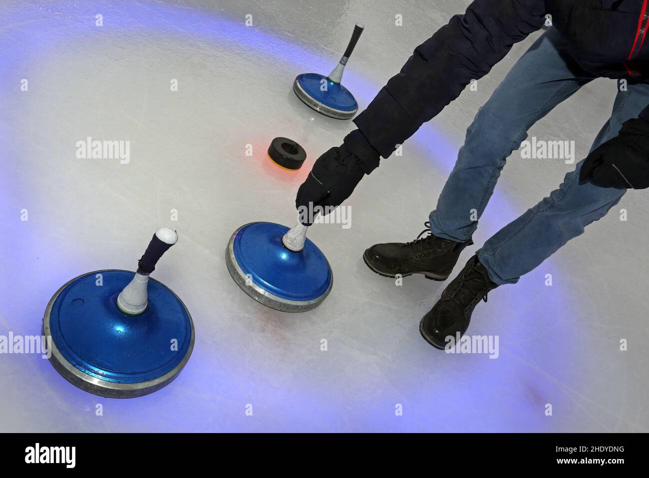 sports d'hiver, curling, sports d'hiver Banque D'Images