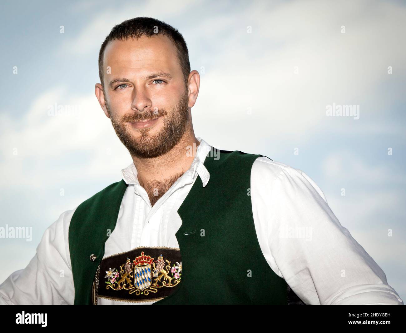 Générique Gilet Traditionnel Pour Homme,Costume Bavarois Homme,Gilet